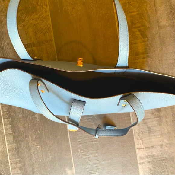 Michael Kors Pale Blue Gold Studded Tote - Picture 4 of 5